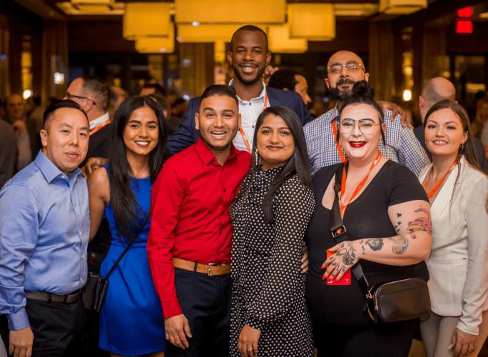 Group of employees at a corporate event